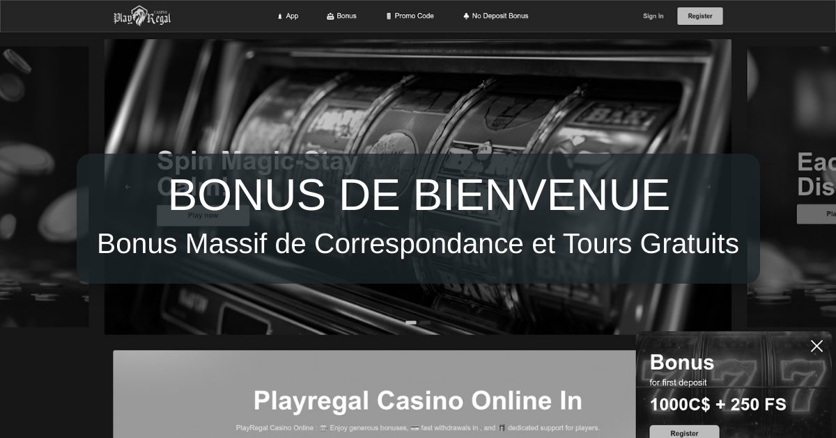 PlayRegal Casino welcome bonus